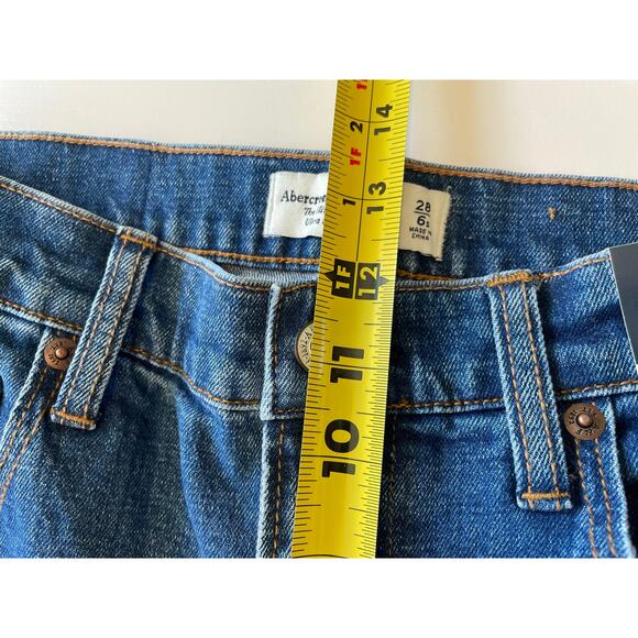 Abercrombie & Fitch Jeans NWT Slim Straight Ultra High Rise Sz 28/6S Curve Love - Picture 5 of 9